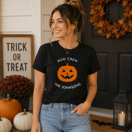 Minimalistische Boo Crew Pompoen – Persoonlijk T-shirt