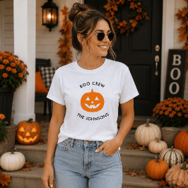 Minimalistische Boo Crew Pompoen – Persoonlijk T-shirt