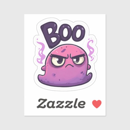 Minimalistische Boo-Sticker | Esthetische Grumpy G Sticker (Vel)