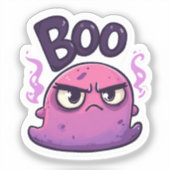 Minimalistische Boo-Sticker | Esthetische Grumpy G Sticker (Voorkant)