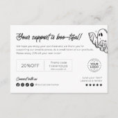 Minimalistische Boo-tiful Halloween Spooky Bedankt (Voorkant)