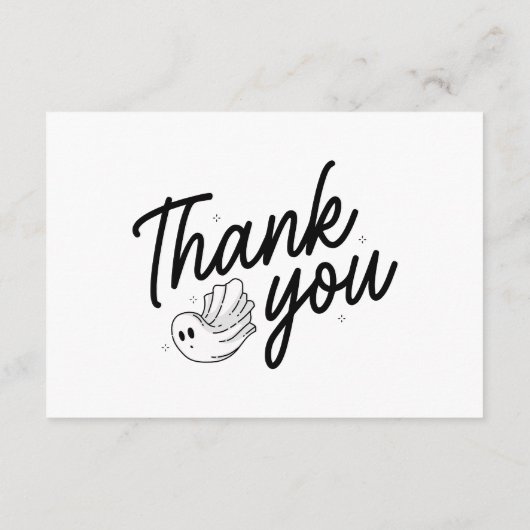 Minimalistische Boo-tiful Halloween Spooky Bedankt (Achterkant)