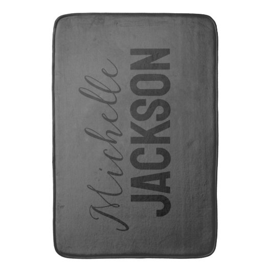 Minimalistische boodschap over de moderne Jouw naa Badmat (Voorkant Verticaal)