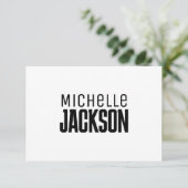 Minimalistische boodschap over de moderne Jouw naa Bedankkaart (Staand voorkant)