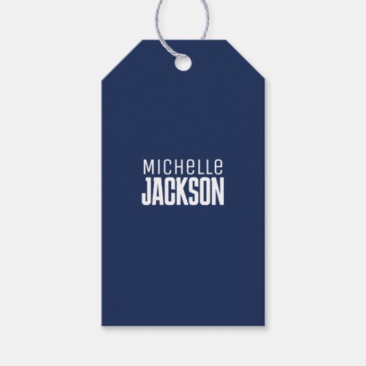 Minimalistische boodschap over de moderne Jouw naa Cadeaulabel (Voorkant)