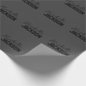 Minimalistische boodschap over de moderne Jouw naa Cadeaupapier (Hoek)