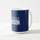 Minimalistische boodschap over de moderne Jouw naa Koffiemok (Voorkant rechts)