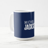 Minimalistische boodschap over de moderne Jouw naa Koffiemok (Voorkant links)