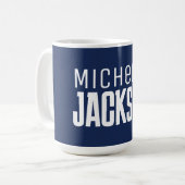 Minimalistische boodschap over de moderne Jouw naa Koffiemok (Voorkant links)