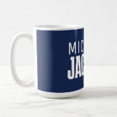 Minimalistische boodschap over de moderne Jouw naa Koffiemok (Links)