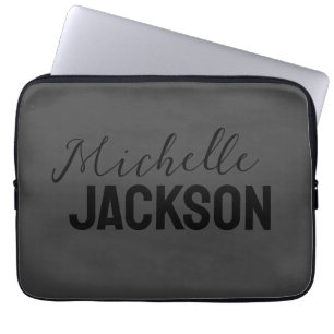 Minimalistische boodschap over de moderne Jouw naa Laptop Sleeve