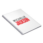 Minimalistische boodschap over de moderne Jouw naa Notitieboek (Rechterzijde)