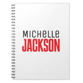 Minimalistische boodschap over de moderne Jouw naa Notitieboek (Voorkant)