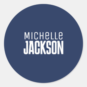 Minimalistische boodschap over de moderne Jouw naa Ronde Sticker