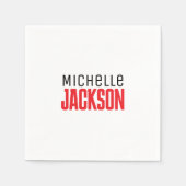 Minimalistische boodschap over de moderne Jouw naa Servet (Voorkant)