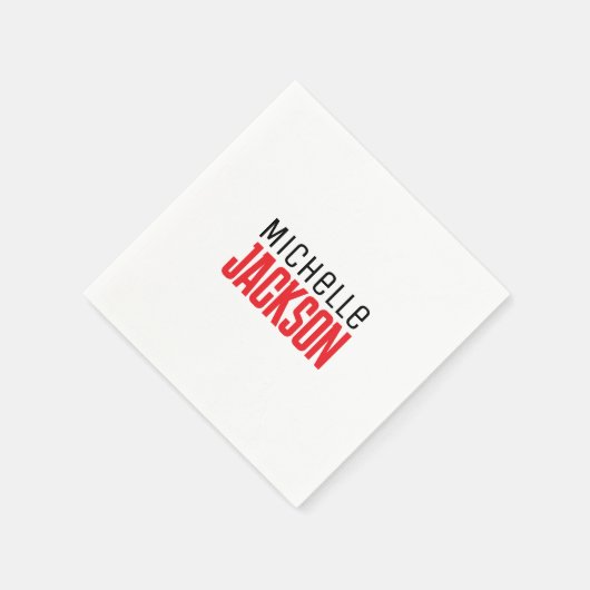 Minimalistische boodschap over de moderne Jouw naa Servet (Hoek)