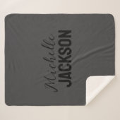 Minimalistische boodschap over de moderne Jouw naa Sherpa Deken (Voorkant (horizontaal))