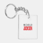 Minimalistische boodschap over de moderne Jouw naa Sleutelhanger (Voorkant Links)