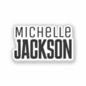 Minimalistische boodschap over de moderne Jouw naa Sticker (Voorkant)