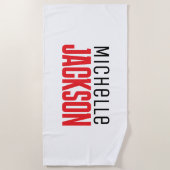 Minimalistische boodschap over de moderne Jouw naa Strandlaken (Voorkant)