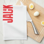 Minimalistische boodschap over de moderne Jouw naa Theedoek (Quarter Fold)