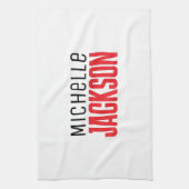 Minimalistische boodschap over de moderne Jouw naa Theedoek (Verticaal)