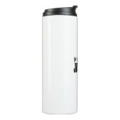 Minimalistische boodschap over de moderne Jouw naa Thermosbeker (Gedraaid links)