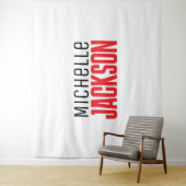 Minimalistische boodschap over de moderne Jouw naa Wandkleed (In situ)