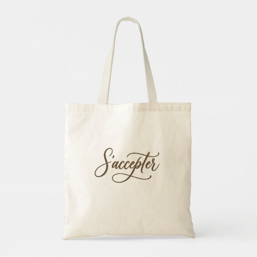 Minimalistische boodschappentas "S'accepter" Tote Bag (Achterkant)