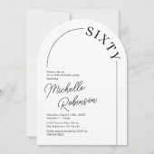 Minimalistische Boog 60e Verjaardag Kaart (Voorkant)