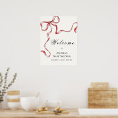  minimalistische boog Baby shower welkom Poster (Keuken)