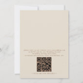 Minimalistische Boog Boho Elegante Chic QR Code Tr Kaart (Achterkant)