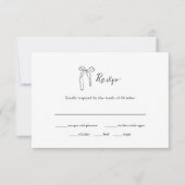 Minimalistische boog | Bruiloft Maaltijd Keuze RSVP Kaartje (Voorkant)