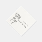 Minimalistische Boog Champagne Bruiloftsfeest Deco Servet (Hoek)