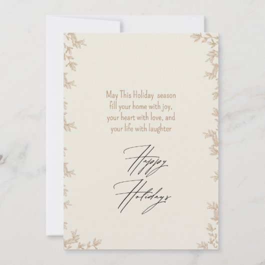 Minimalistische boog familie foto vakantie Kaart (Achterkant)