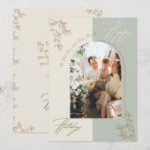 Minimalistische boog familie foto vakantie Kaart (Voorkant / Achterkant)