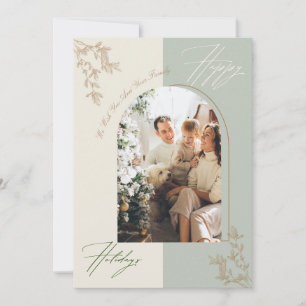 Minimalistische boog familie foto vakantie Kaart