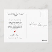 Minimalistische Boog Foto Bruiloft Bedankt Briefkaart (Achterkant)