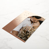 Minimalistische boog foto bruiloft folie uitnodiging (Gedraaid)