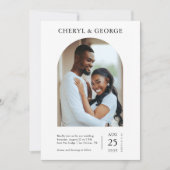 Minimalistische boog foto digitale of gedrukte bru kaart (Voorkant)