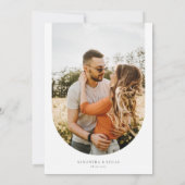 Minimalistische boog foto kalender Save the Date Kaart (Achterkant)