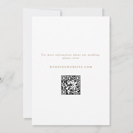Minimalistische boog foto QR code woestijn bruilof Save The Date (Achterkant)