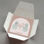 Minimalistische boog handgemaakte sieraden oorbell vierkante visitekaartje