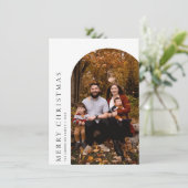 Minimalistische Boog Kerst Groet Kaart (Staand voorkant)