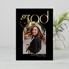 Minimalistische boog modern eenvoudig 5 foto Afstu Folie Uitnodiging