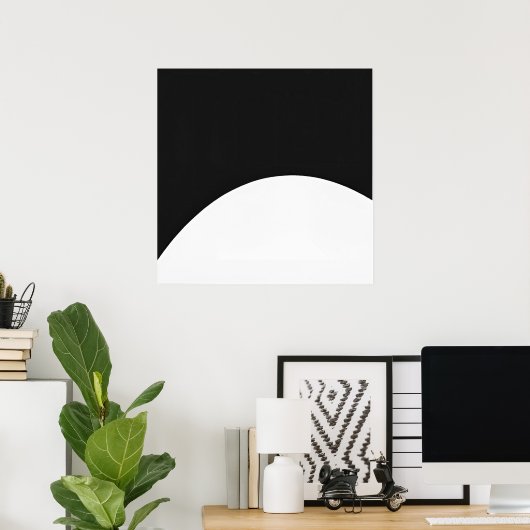 Minimalistische boog - Moderne Abstracte muurkunst Poster (Thuiskantoor)