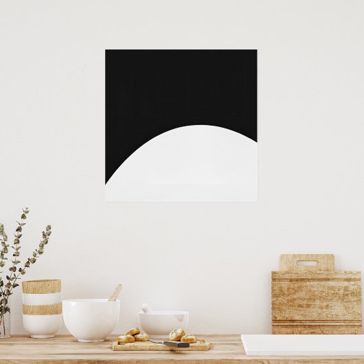 Minimalistische boog - Moderne Abstracte muurkunst Poster (Keuken)
