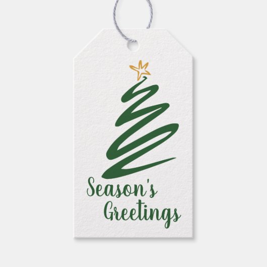 Minimalistische Boom Cadeaulabel (Voorkant)