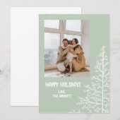 MINIMALISTISCHE BOOM KERST KAART (Voorkant / Achterkant)