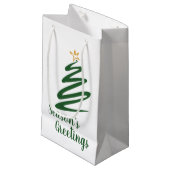Minimalistische Boom Klein Cadeauzakje (Voorkant Gekanteld)
